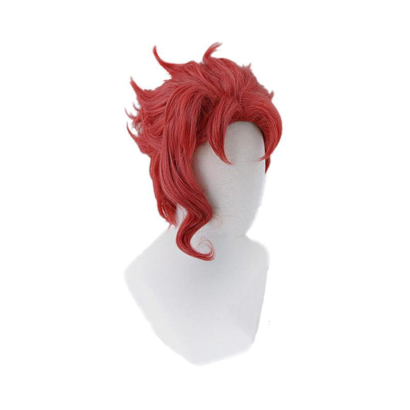 Anime JoJo's Bizarre Adventure Stardust Crusaders Kakyoin Noriaki Short Wine Red Cosplay Wigs - Cosplay Clans