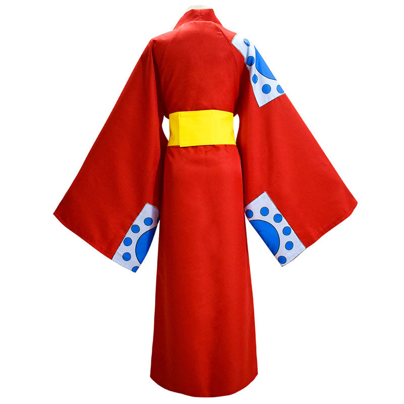 Anime One Piece Wano Country Monkey D. Luffy Kimono Cosplay Costumes - Cosplay Clan