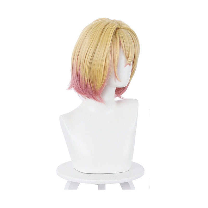 Anime Rent-A-Girlfriend Mami Nanami Short Yellow Gradient Pink Cosplay Wigs - Cosplay Clans