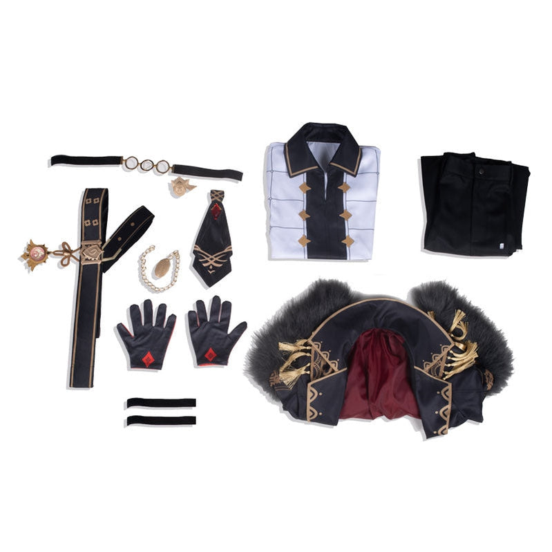 Game Genshin Impact Diluc Ragnvindr Full set Cosplay Costumes - Cosplay Clans
