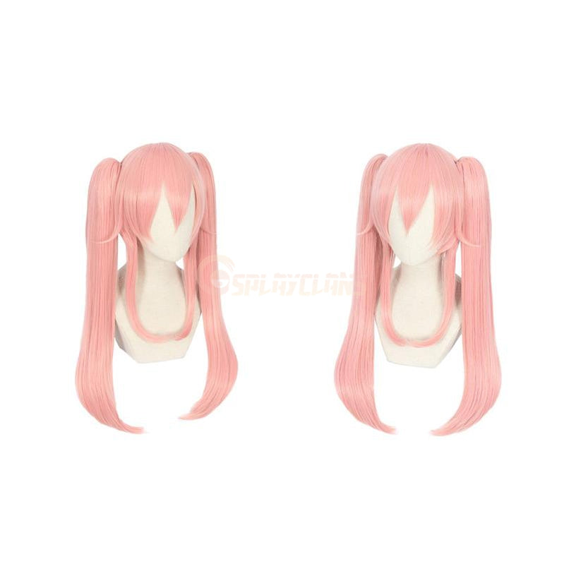 Anime FGO Fate/Grand Order Tamamo no Mae Pink Curly Ponytail Straight Cosplay Wigs - Cosplay Clans