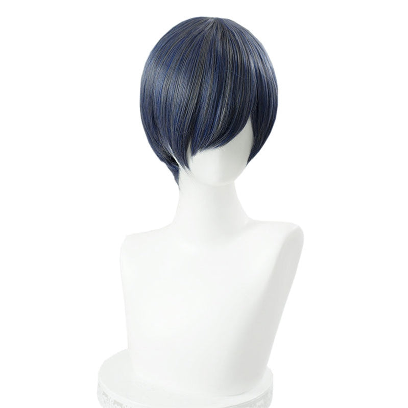 Anime Black Butler Ciel Phantomhive Short Blue and Gray Mixed Cosplay Wigs - Cosplay Clans