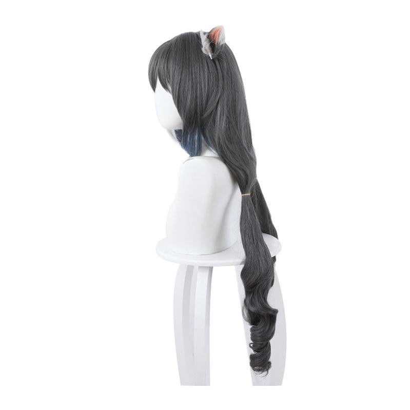 Princess Connect! Re:Dive Kiruya Momochiru Long Black Cosplay Wigs - Cosplay Clans