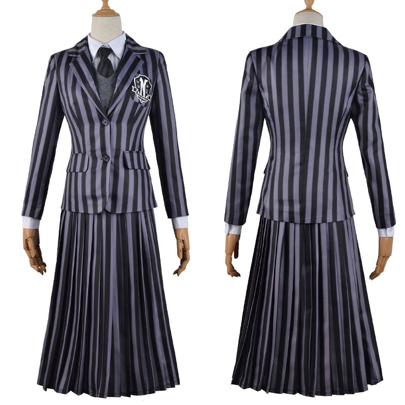 The Addams Family Wednesday Addams School Uniform Cosplay Costumes