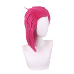 Game LOL Arcane Childhood Vi Short Red Cosplay Wigs