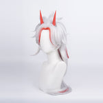 Game Genshin Impact Arataki Itto Silver Mixed Red Long Cosplay Wigs