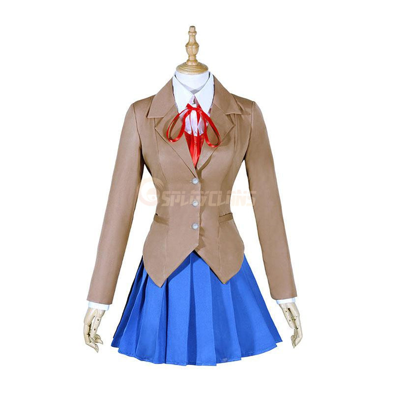 DDLC! Doki Doki Literature Club Monika Uniform Outfit Cosplay Costumes - Cosplay Clans
