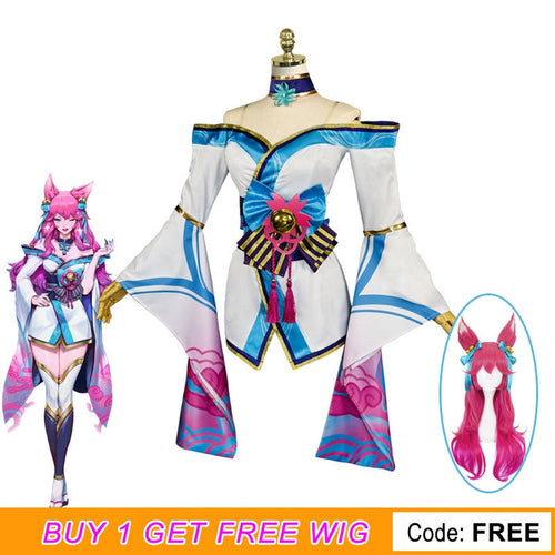 Game LOL Spirit Blossom Ahri Cosplay Costumes - Cosplay Clans