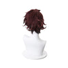 Anime Demon Slayer Kimetsu no Yaiba Tanjirou Kamado Short Wine Red Men Cosplay Wigs - Cosplay Clans