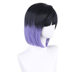 Game Genshin Impact Yelan Black Gradient Purple Cosplay Wigs