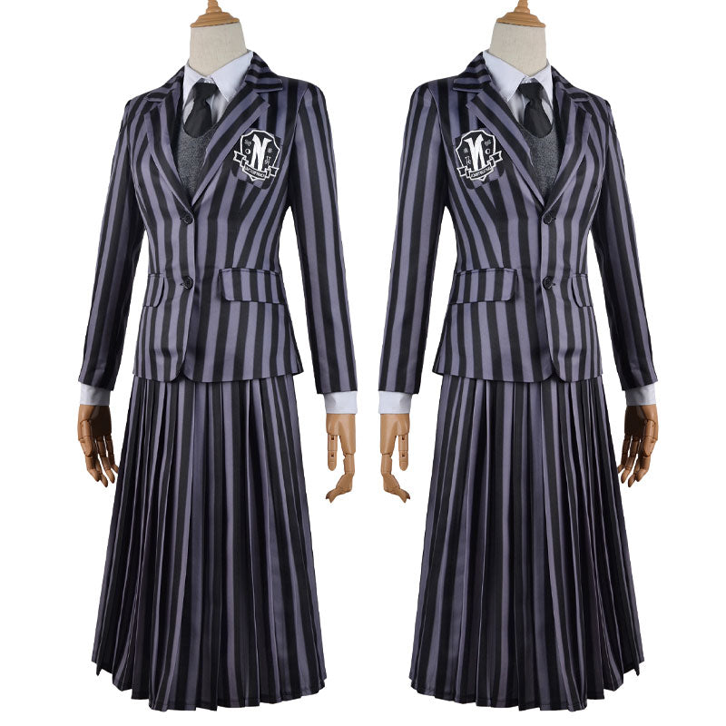 The Addams Family Wednesday Addams School Uniform Cosplay Costumes