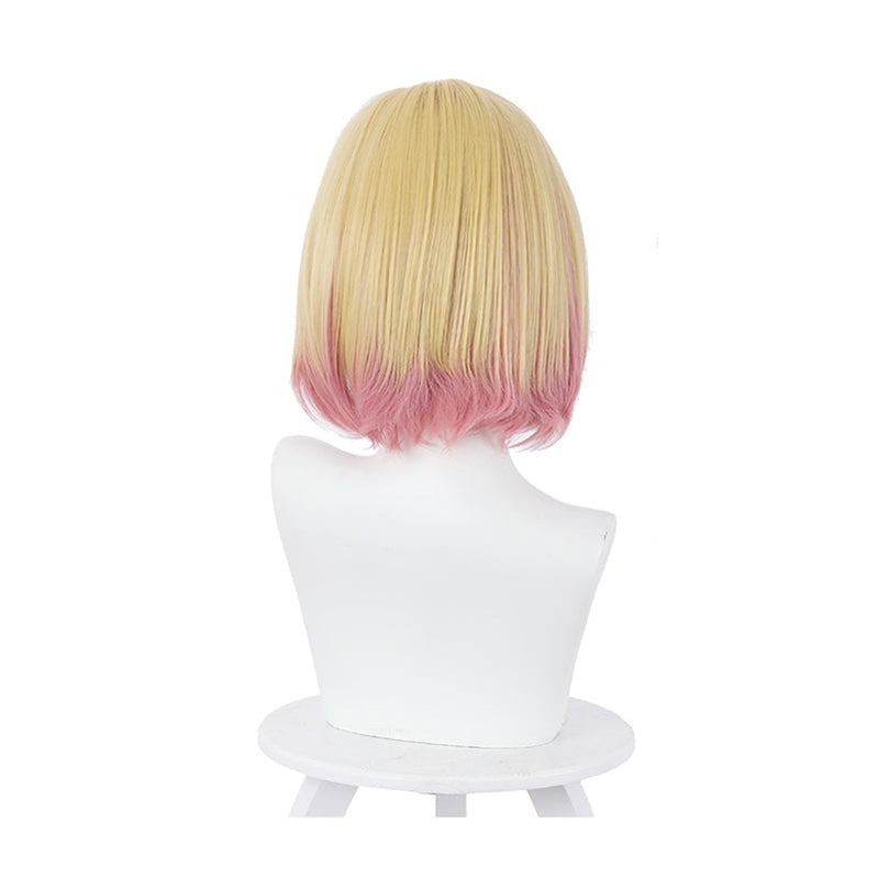 Anime Rent-A-Girlfriend Mami Nanami Short Yellow Gradient Pink Cosplay Wigs - Cosplay Clans