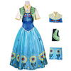 Frozen Anna Snow Princess Dress Cosplay Costumes
