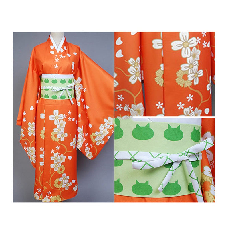 Anime Danganronpa 2: Goodbye Despair Hiyoko Saionji Kimono Cosplay Costumes - Cosplay Clans