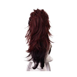 Anime Demon Slayer Kimetsu no Yaiba Tanjirou Kamado Red Mix Black Long Ponytail Cosplay Wigs - Cosplay Clans