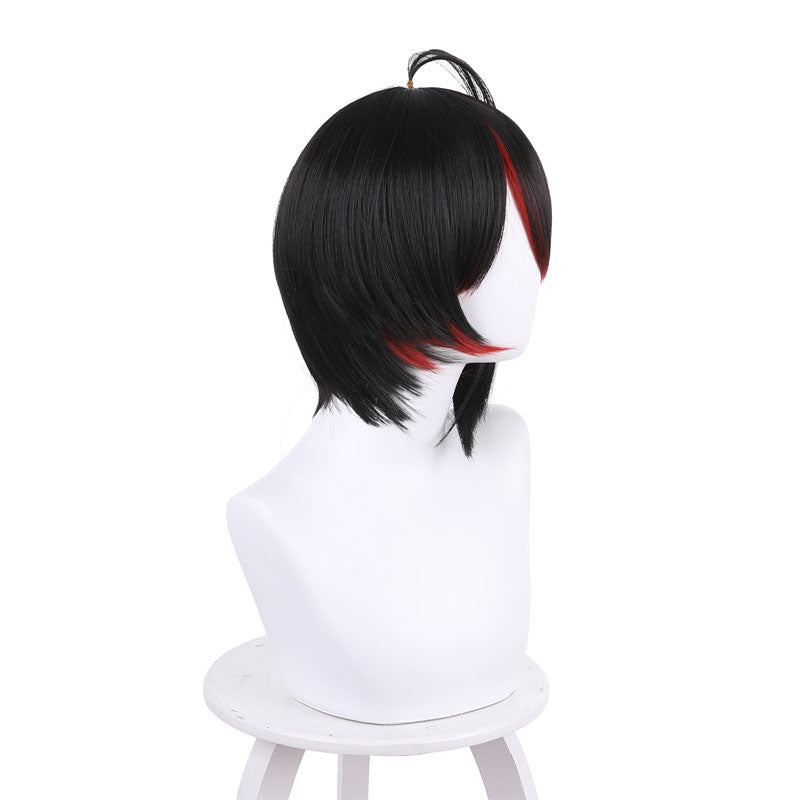 Game Arknights Gnosis Black Mixed Red Cosplay Wigs