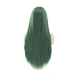 60cm Women Lace Front Wigs Long Straight Dark Green Cosplay Wigs - Cosplay Clans