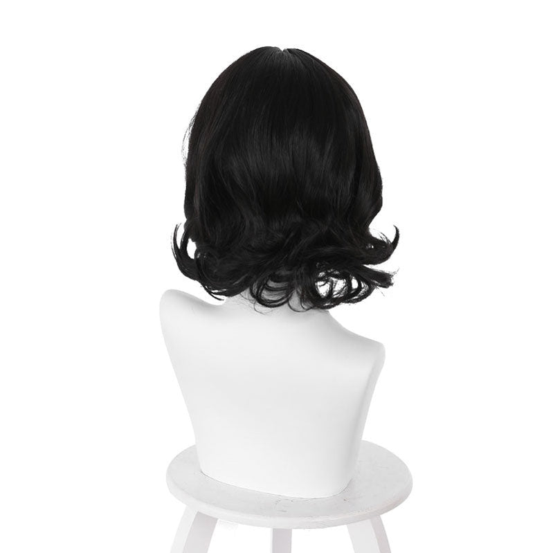 Movie Resident Evil Village Alcina Dimitrescu Lady Black Curls Cosplay Wigs - Cosplay Clans