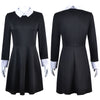 The Addams Family Wednesday Addams Short Sleeve Dress Cosplay Costumes