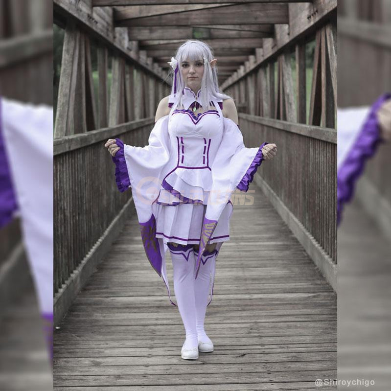 Anime Re:Zero Starting Life in Another World Emilia Cosplay Costume - Cosplay Clans