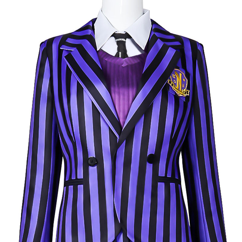 The Addams Family Wednesday Addams Purple Uniform Cosplay Costumes