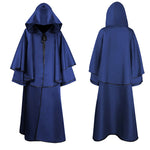 Medieval Cloak Halloween Hooded Robe Wizard Wizard Grim Reaper Long Sleeve Cloak - Cosplay Clans