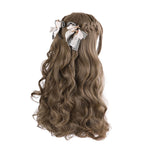 Women Fashion Long Brown Wavy Sweet Bangs Lolita Wig