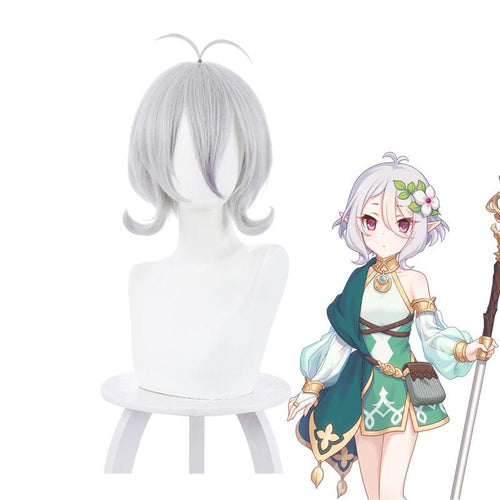 Princess Connect! Re:Dive Kokoro Natsume Silver Gray Short Synthetic Cosplay Wig - Cosplay Clans