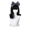 Women Fashion Short Black Curls Sweet Bangs Lolita Wig