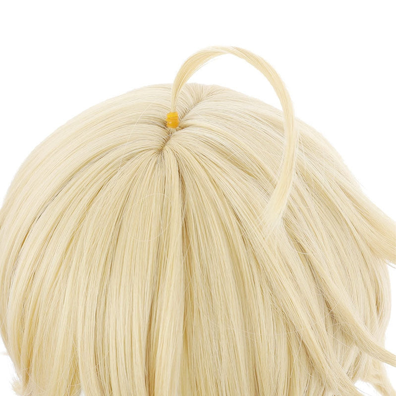 Game Genshin Impact Traveler Aether Blonde Ponytail Cosplay Wigs - Cosplay Clans