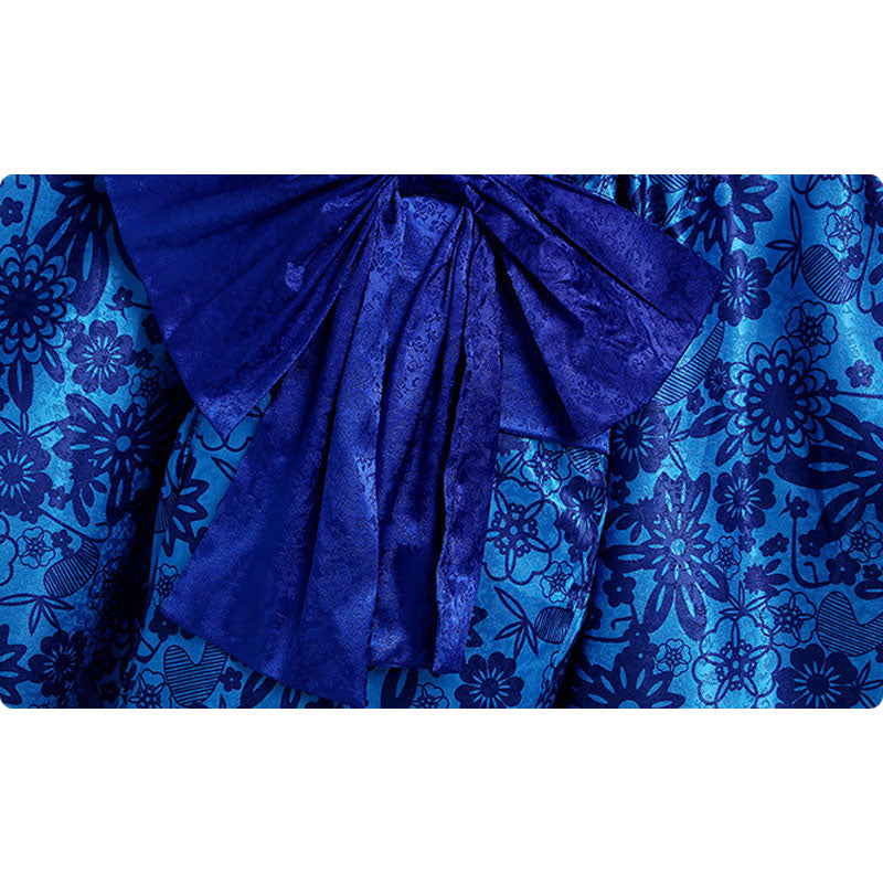 Anime Demon Slayer Kimetsu no Yaiba Inosuke Hashibira Blue Kimono Cosplay Costumes