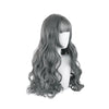 Women Fashion Long Gray Wavy Sweet Bangs Lolita Wig