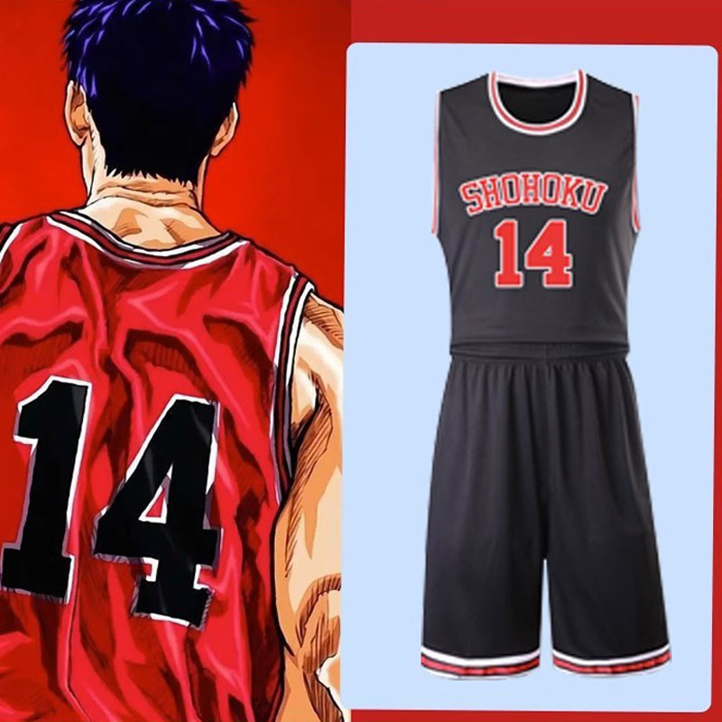 Anime Slam Dunk Kaede Rukawa Basketball Uniform Cosplay Costumes