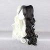 Anime Danganronpa: Trigger Happy Havoc Monokuma Black and White Bear Double Ponytail Long Curly Cosplay Wigs - Cosplay Clans