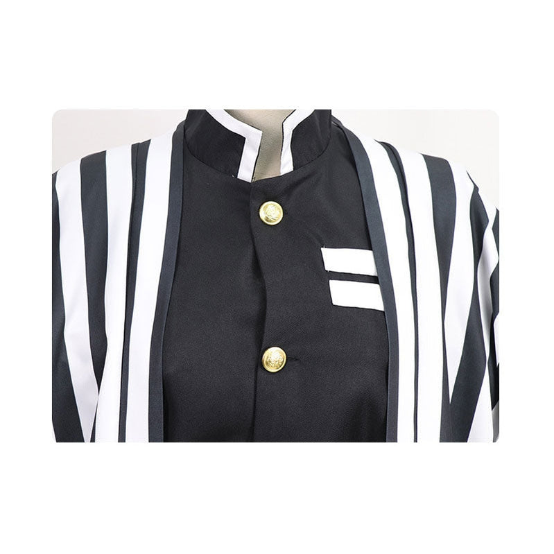 Anime Demon Slayer Kimetsu no Yaiba Iguro Obanai Kimono Black White Halloween Cosplay Costumes - Cosplay Clans