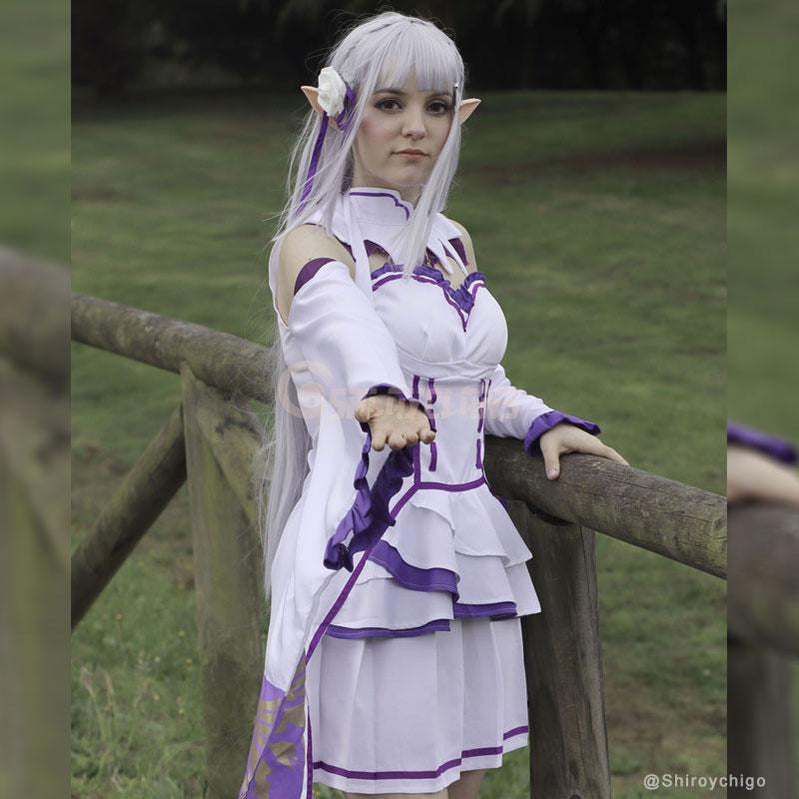 Anime Re:Zero Starting Life in Another World Emilia Cosplay Costume - Cosplay Clans