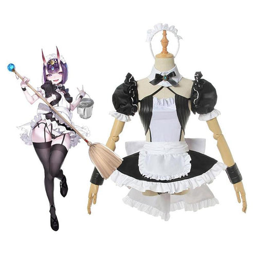 FGO Fate Grand Order Shuten douji Sexy Maid Dress Uniform Cosplay Costumes - Cosplay Clans