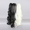 Anime Danganronpa: Trigger Happy Havoc Monokuma Black and White Bear Double Ponytail Long Curly Cosplay Wigs - Cosplay Clans