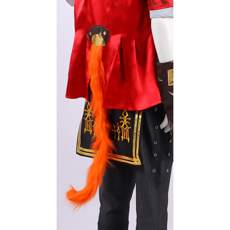 Game Final Fantasy XIV: Endwalker G’raha Tia Red Cat Cosplay Costume