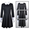 The Addams Family Wednesday Addams Short Sleeve Dress Cosplay Costumes