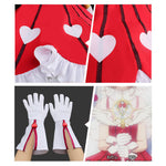  Cardcaptor Sakura Clear Card OP 2 Sakura Kinomoto Rose Heart Dress Cosplay Costumes