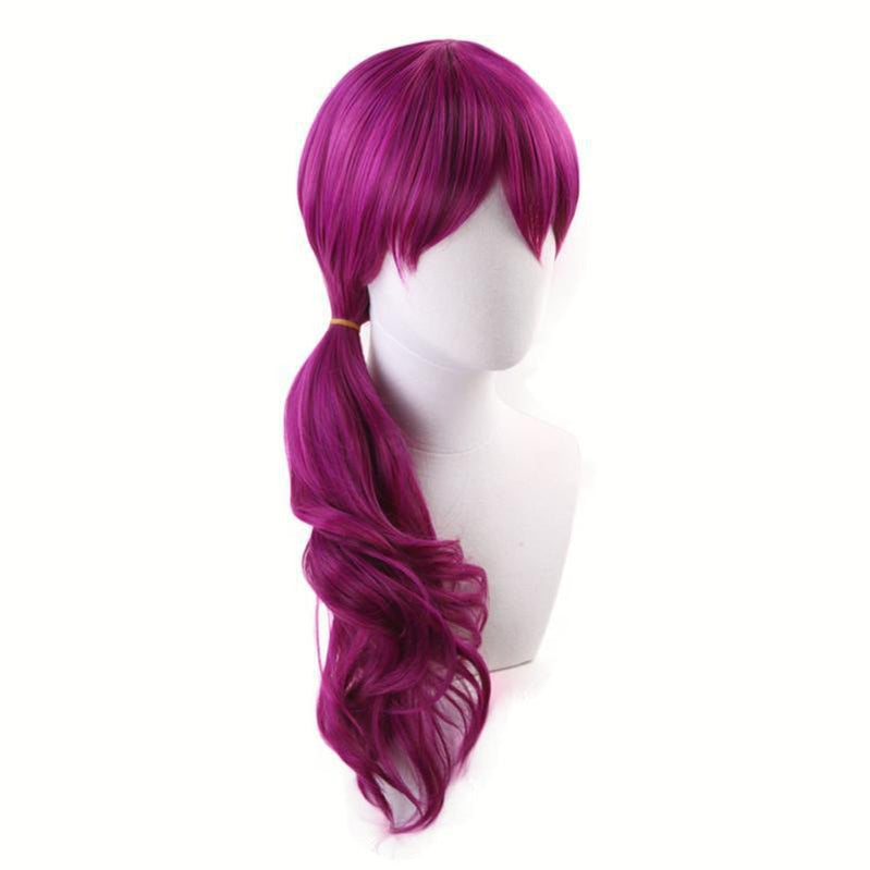 LOL KDA Evelynn Long Braid Hot Pink Cosplay Wigs Women Heat Reddish Violet Hair Wigs - Cosplay Clans