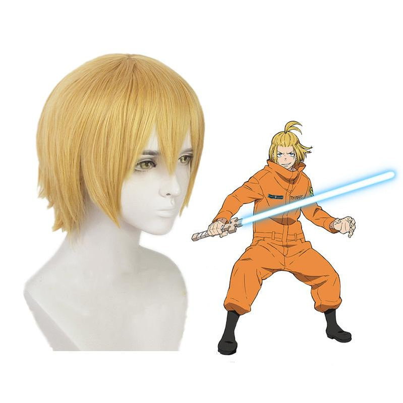 Anime Fire Force Arthur Boyle Short Blond Cosplay Wigs for Sale – Cosplay  Clans