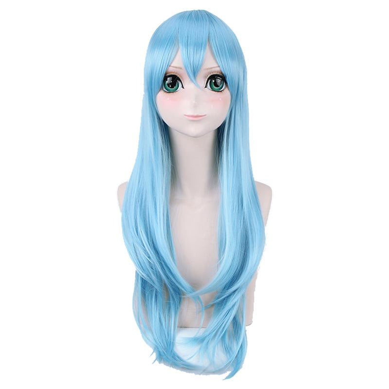 Anime SAO Sword Art Online ALO ALfheim Online Asuna Long Blue Cosplay Wigs - Cosplay Clans