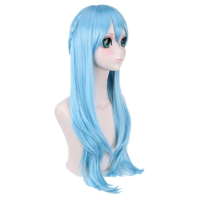 Anime SAO Sword Art Online ALO ALfheim Online Asuna Long Blue Cosplay Wigs - Cosplay Clans