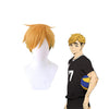 Anime Haikyuu Atsumu Miya Short Dark Yellow Cosplay Wigs - Cosplay Clans