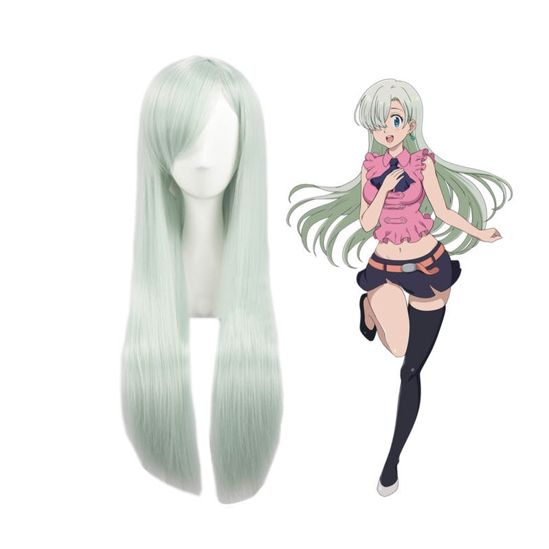 Anime The Seven Deadly Sins Elizabeth Liones Long Light Green Cosplay Wigs - Cosplay Clans