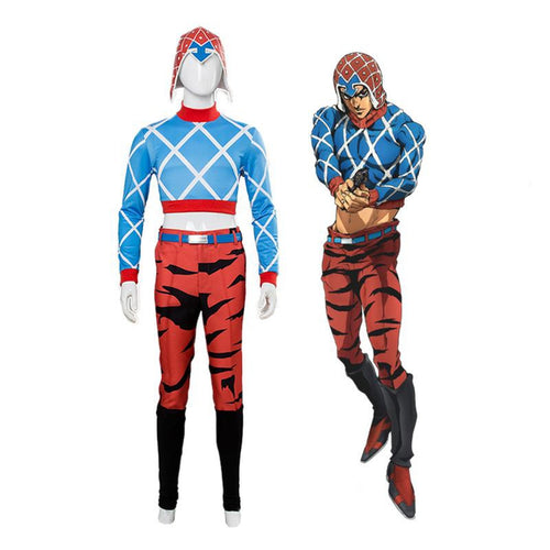 Anime JoJo's Bizarre Adventure Golden Wind Guido Mista Cosplay Costume - Cosplay Clans