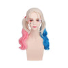 Movie Suicide Squad Harley Quinn Long Pink and Blue Cosplay Wigs - Cosplay Clans