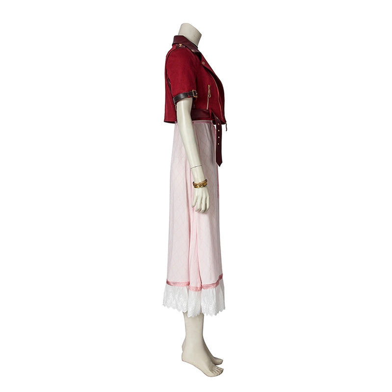 Game Final Fantasy VII Remake FF7 Aerith Gainsborough Outfits Cosplay Costume - Cosplay Clans